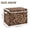 Brown Leopard Print, variant on Iauyy Large Storage Box with Lid - Foldable Home Storage Bins for Clothes Toy Holiday Decor, Vortex-shaped Lines (42*32*30cm)