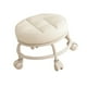 thumbnail image 5 of Taburete bajo con ruedas, asiento bajo con ruedas, moderno, para adultos y niños, de baja altura, de cuero PU para Blanco, 5 of 9