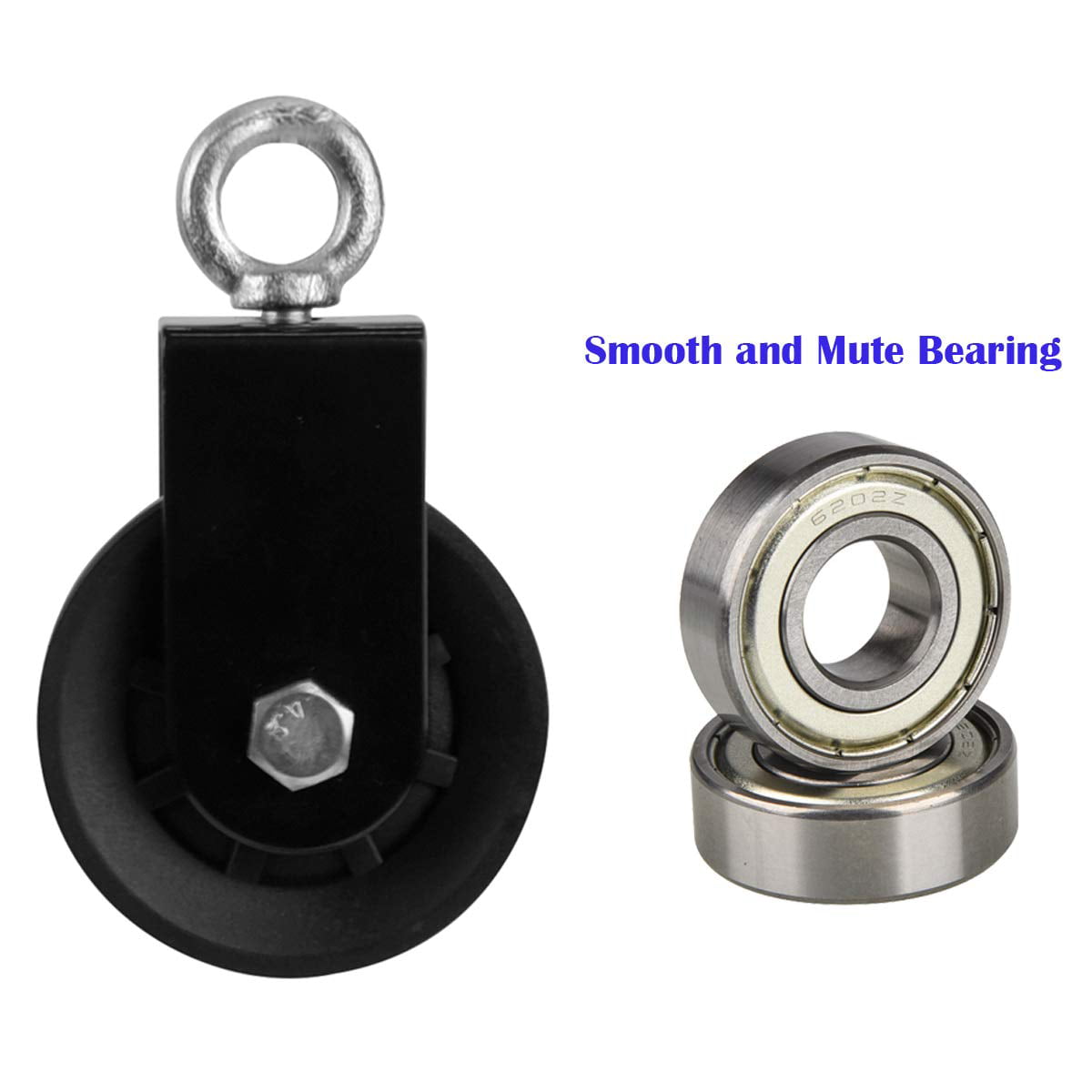 Mounted Gym Pulley System with U Mounting Bracket Single Swivel Pulley Block X2 