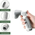 thumbnail image 4 of Vego Garden Hose Nozzle 9 Spray Patterns, Metal, Thumb Control, on/off Valve, High Pressure Heavy Duty Water Hose Spray Nozzle-Cloud White, 4 of 7