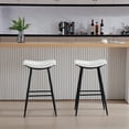 thumbnail image 6 of PU Leather Dining Chairs, Counter Height Bar Stools without Back, Metal Legs, Upholstered Dining Chairs, Kitchen Breakfast Bar Stools with Footrest for Kitchen Dining room(Cream,Set of 8), 6 of 9
