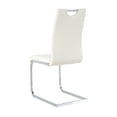 thumbnail image 6 of Dining Chairs Set of 4, Faux Leather Dining Room Chairs with Silver Metal Legs Modern Upholstered Armless Side Chair for Home Kitchen Dining Room Living Room Bedroom Office, White, 6 of 9