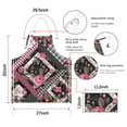 thumbnail image 7 of Pioneer Flower Floral Print Pattern Apron-Garden Aprons for Women with Pockets-Cotton Linen Waterproof Kitchen Cooking Gardening Aprons Adjustable for Kitchen,Cooking,BBQ and Salon 33x27 Inch, 7 of 7