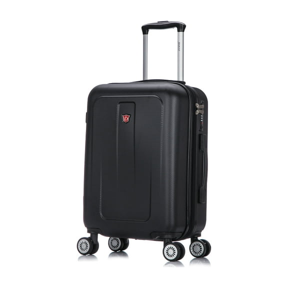 DUKAP Crypto 20" Hardside Lightweight Luggage with Spinner Wheels, Handle and Trolley, Black