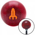 thumbnail image 1 of Orange Space Ship Red Metal Flake Shift Knob with M16 x 1.5 Insert Shifter Auto Brody, 1 of 1