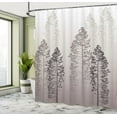 thumbnail image 5 of Ambesonne Country Shower Curtain, Wild Pine Forest Themed, 69"Wx75"L, Pale Mauve Taupe, 5 of 5