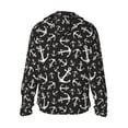 thumbnail image 3 of Uemuo Anchor Pattern Women's Full Zip UPF 50+ Sun Protection Hoodie Jacket Long Sleeve Sun Shirt Hiking Outdoor Performance with Pockets-X-Large, 3 of 9