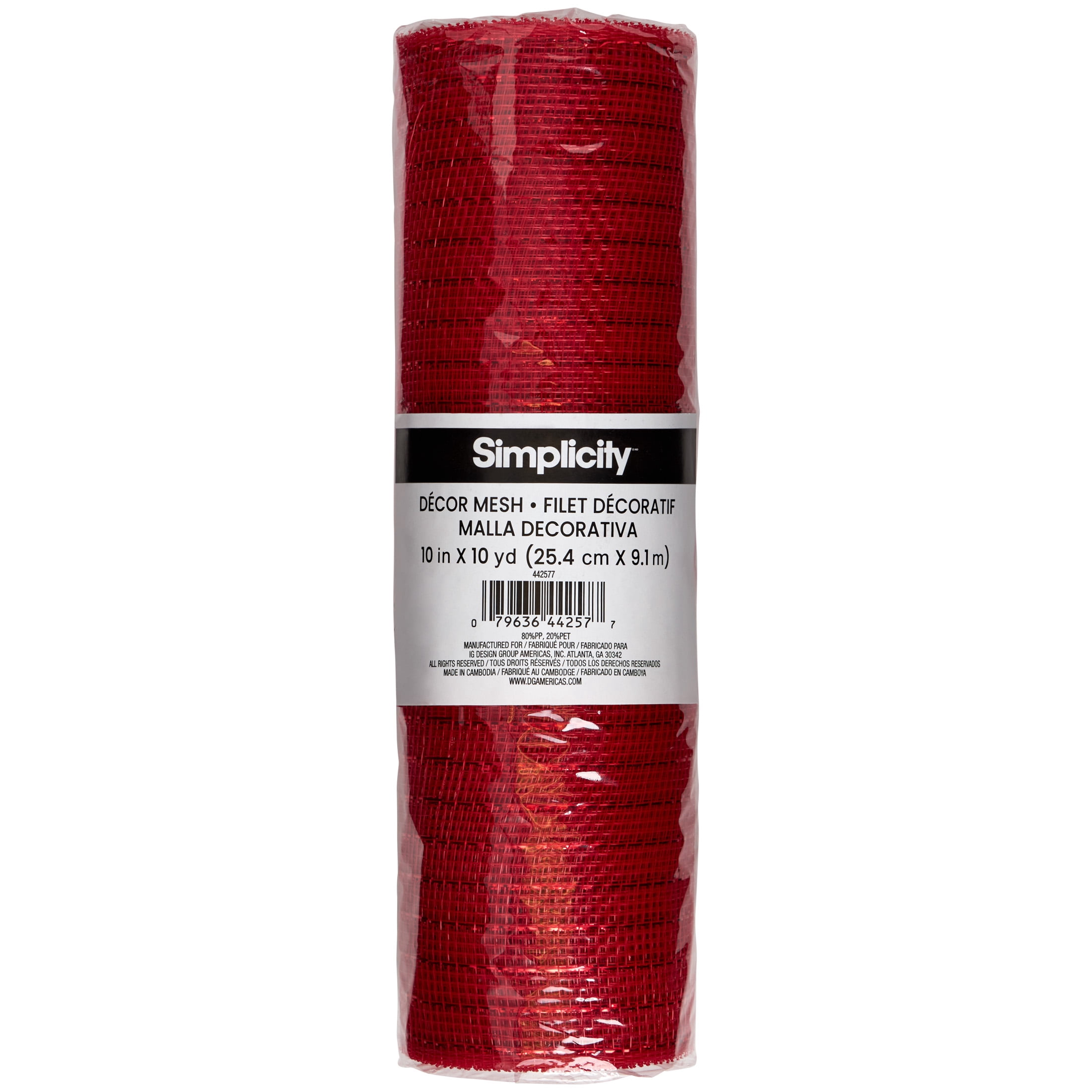 SIMPLICITY MESH RED 10IN 10Y, PREFECT FOR WREATHS AND DECORATING