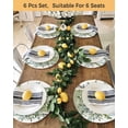 thumbnail image 4 of 15 Inch Round Placemats Set of 6, Eucalyptus Green Non Slip Heat Insulation PP Table Mats, Vintage Bottle Succulents Stripes Washable Place Mats for Kitchen Dining Party Table Decor, 4 of 7