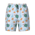 thumbnail image 4 of Lsque Mens Swim Trunks Turtles And Goldfish Pattern - Bathing Suit Compression Liner - Beach Swim Shorts Swimwear - (S-3XL) - Stretch Quick Dry -XX-Large, 4 of 9