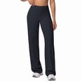 thumbnail image 3 of Women Workout Leggings No Front Seam Straight Leggings Black XL, 3 of 9