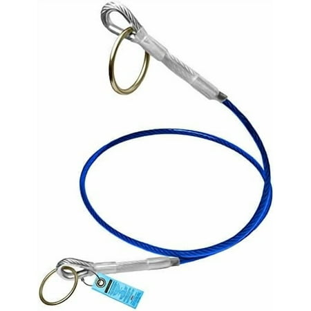 - Charlotte, NC - Lemur 6' Cable Anchor Sling Safety Anchor [PVC Coated Cable] ANSI & OSHA Compliant Pass-Through Galvanized Steel Positioning Lanyard Beam Strap PPE Equipment