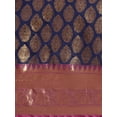 thumbnail image 2 of Navy Blue & Golden Ethnic Motifs Zari Banarasi Saree - 17902860, 2 of 7