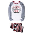 thumbnail image 1 of LSLJS Noël Family Pajamas Matching Sets, Parent-Enfant Costume de Noël Patchwork Plaid Imprimé Homewear Col Rond Manches Longues Pajamas Deux Pièces pour les Vacances de Noël Ensemble de Vêtements de Nuit, 1 of 4