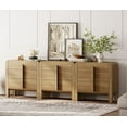thumbnail image 3 of Modern 9 Drawer Dresser TV Stand for TVs up to 100 Inch, Cruved Entertainment Center, Wood TV Console with Storage for Living Room, 3 of 10
