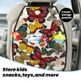 thumbnail image 4 of Retro Floral Butterfly A Mats Back Seat Protectors, Car Seat Protector Vehicle Organizers Waterproof Cover Back Seat Cover for Kids with 3 Storage Pockets 2 Pack, 4 of 5