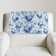 thumbnail image 2 of TSOVTHRID Blue Rooster Chicken Flower Print Non Slip Recliner Headrest Protector Washable PU Leather Sofa Headrest Covers for Sofa,Office Chair,Theater Seat, 17x27 in, 2 Pieces, 2 of 7