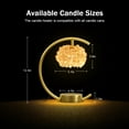thumbnail image 5 of Yeuslor Candle Warmer Lamp for Jar Candles with Adjustable Brightness＆Timer，Handcrafted Crystal Candle Lamp Luxurious Design+2Bulbs,Home Decoration Electric Candle lamp(Gold C-Shaped), 5 of 6