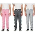 thumbnail image 3 of Hind Girls 3 Pack Fleece Joggers, Size 5-16, 3 of 4