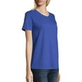 thumbnail image 6 of Hanes Women's Relaxed Fit Authentic Essentials Short Sleeve V-neck T-Shirt Sizes S-3XL, 6 of 6