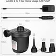 thumbnail image 2 of HLONK Air Pump for Inflatables  Portable Quick-Fill Electric Air Mattress Pump with 3 Nozzles  Inflator & Deflator Pumps for Outdoor Camping  Pool Floats  Inflatables Couch  Swimming Ring, 2 of 7
