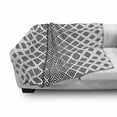 thumbnail image 3 of Abstract Soft Flannel Fleece Throw Blanket, Vertical Square Shaped Geometric Pattern Minimalist Modern Style Trippy Design, Cozy Plush for Indoor and Outdoor Use, 60" x 80", Black White, by Ambesonne, 3 of 6