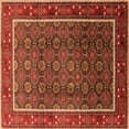 thumbnail image 1 of Ahgly Company Indoor Square Oriental Orange Industrial Area Rugs, 5' Square, 1 of 4