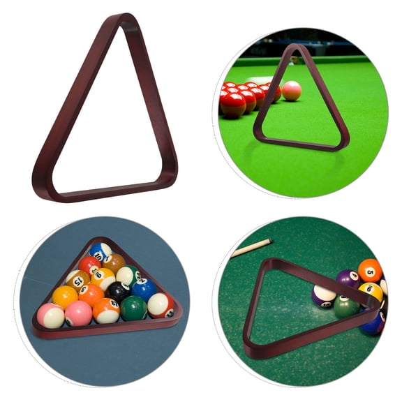 Soimiss Pool Rack Triangle Dark Red Wood 1Set