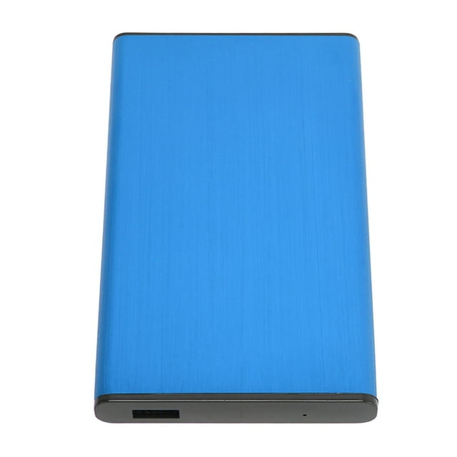 Hard Drive Enclosure, Computer Hard Drive Case Drive Free Plug And Play Aluminum Alloy 6Gbps Transfer Rate For 2.5 Inch SSD HDD Blue