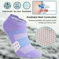thumbnail image 5 of Deago 5 Pairs Womens Ankle Comfort Cushioned Anti-blister Wicking Odor Resist Athletic Running Socks, 5 of 7