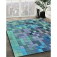 thumbnail image 2 of Ahgly Company Indoor Rectangle Patterned Azure Blue Area Rugs, 6' x 9', 2 of 6