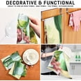 thumbnail image 2 of Wine Grapes Cheese Tea Towels Set of 6 Glass Bottle Kitchen Dish Cloth with Hanging Loop, 18"x28"Lint-Free Absorbent Towel for Kitchen Drying Wiping and Cleaning, 2 of 5