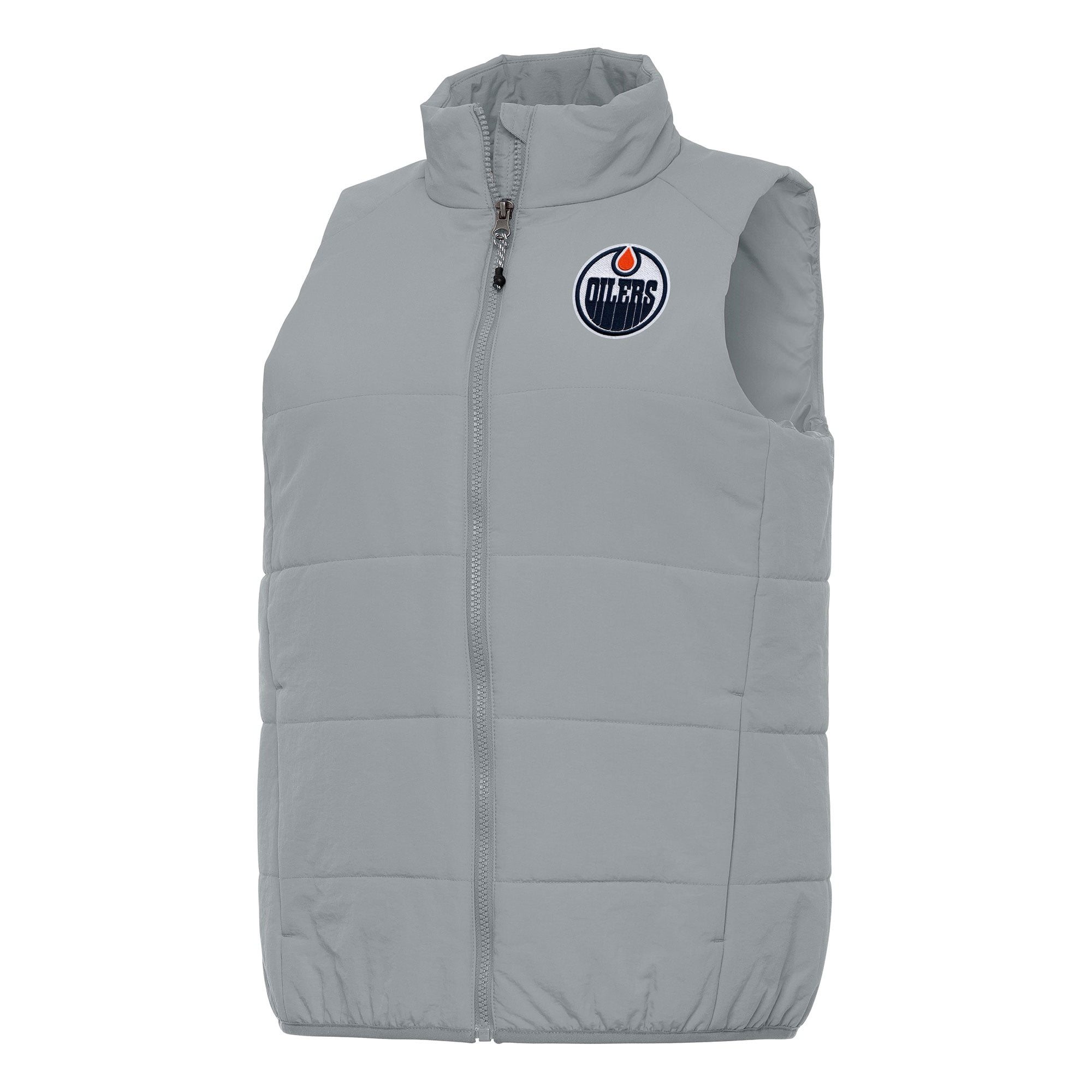 Women's Antigua Gray Edmonton Oilers Experience Full-Zip Vest