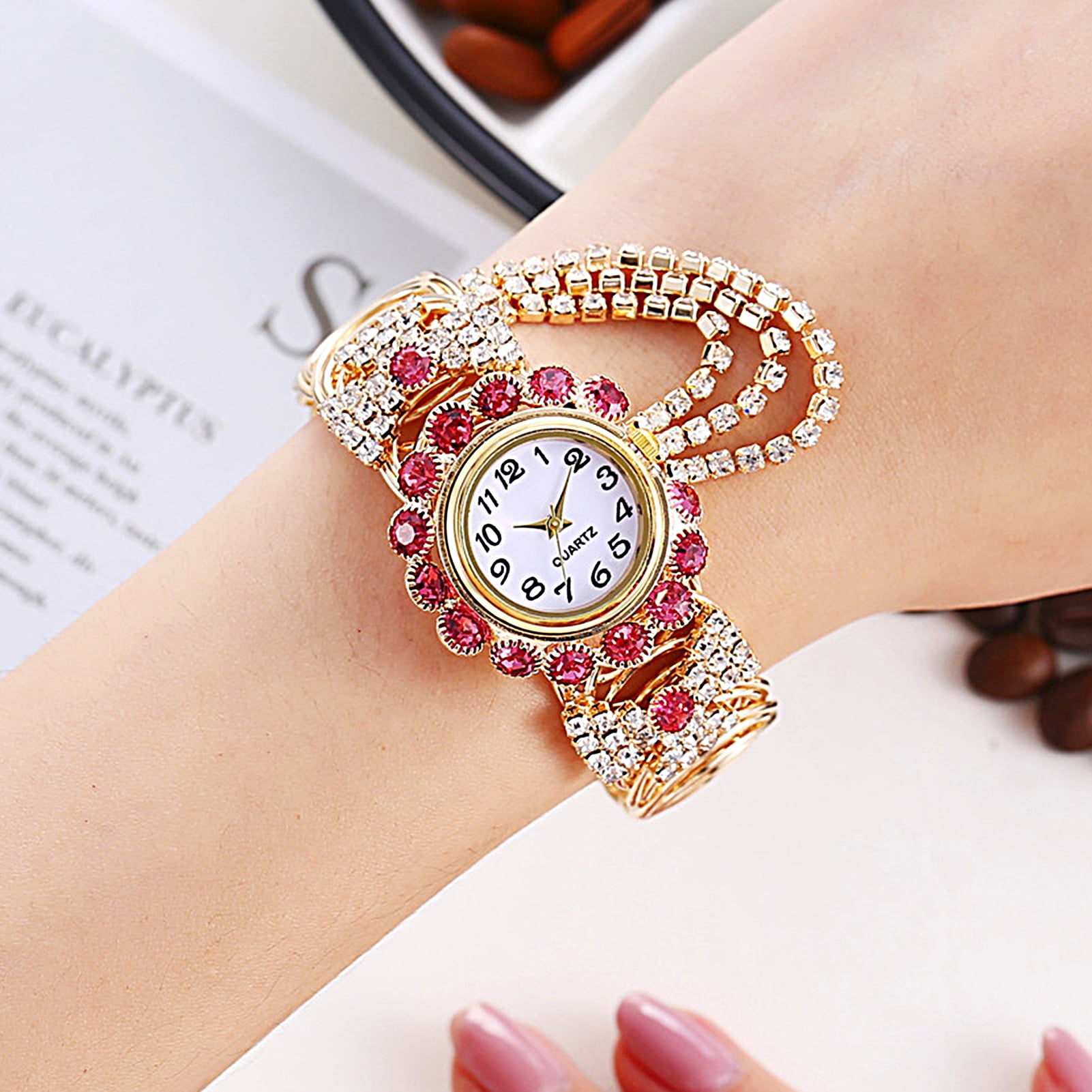 Wristwatches Quartz Watch Women Rhinestone Watches