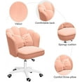 thumbnail image 4 of WXJHL Office Chair Cute Petal Desk Chair, Modern Fabric Home Butterfly Chairs Height Adjustable Chair Makeup Chairs Computer Chairs（Pink）, 4 of 5