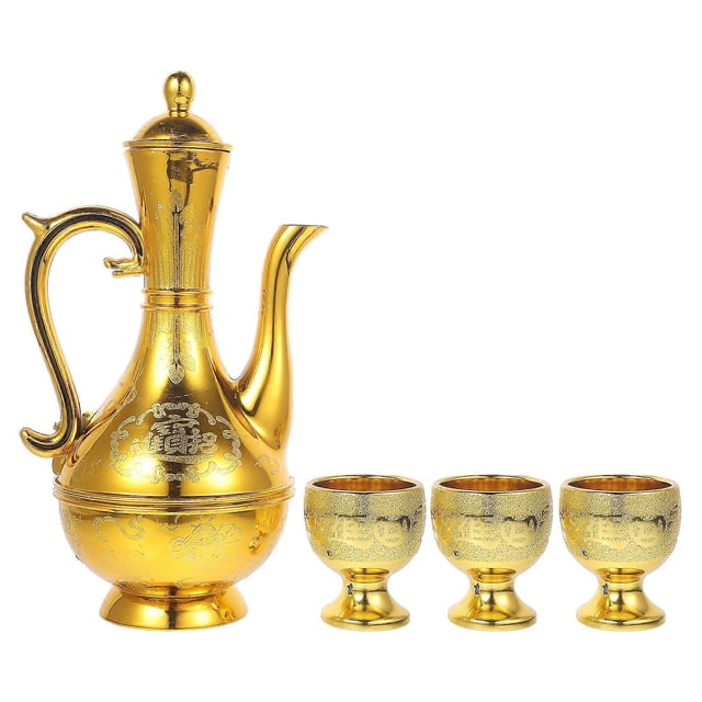 1 Set Buddhist Sacrifice Cup Vintage Ritual Offering Water Cups Wine Kettles