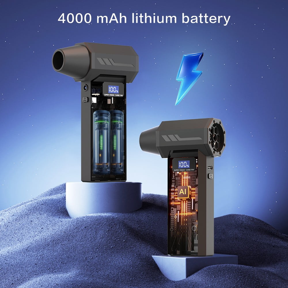 Electric Air Duster 300000RPM Brushles 4 Speed Turbo Fan Fit for Keyboards,Car, Computer, Laptop, Keyboard Cleaning