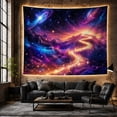 thumbnail image 6 of Cosmic Galaxy Mountain Trail in Nebula Sky, Dramatic & Uplifting Fantasy for Space Lovers, Celestial Home Decor Housewarming Gift Tapestry Wall Hanging for Living Room, Bedroom and Dorm, 6 of 7