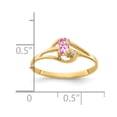 thumbnail image 2 of Primal Gold 14 Karat Yellow Gold 5x3mm Oval Pink Tourmaline and Diamond Ring, 2 of 3