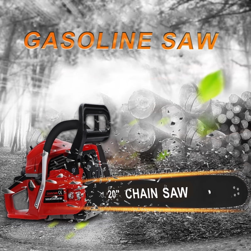 Ynce 58cc Gas ChainSaw, Chain Saw with 20 Inch Bar and Chain, 2.2KW 3HP Gasoline Chainsaw for Professional Wood Work