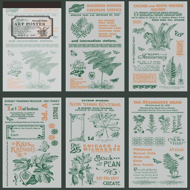 Paper Sticker Book, Art Poster Series, Material Handbook, Collage, Decorative Paper