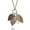 Worn Choco Gold, variant on Gold Silver Two Tone Filigree Fall Leaf Pendant Long Necklace Chic Pendant Chain Necklace for Women