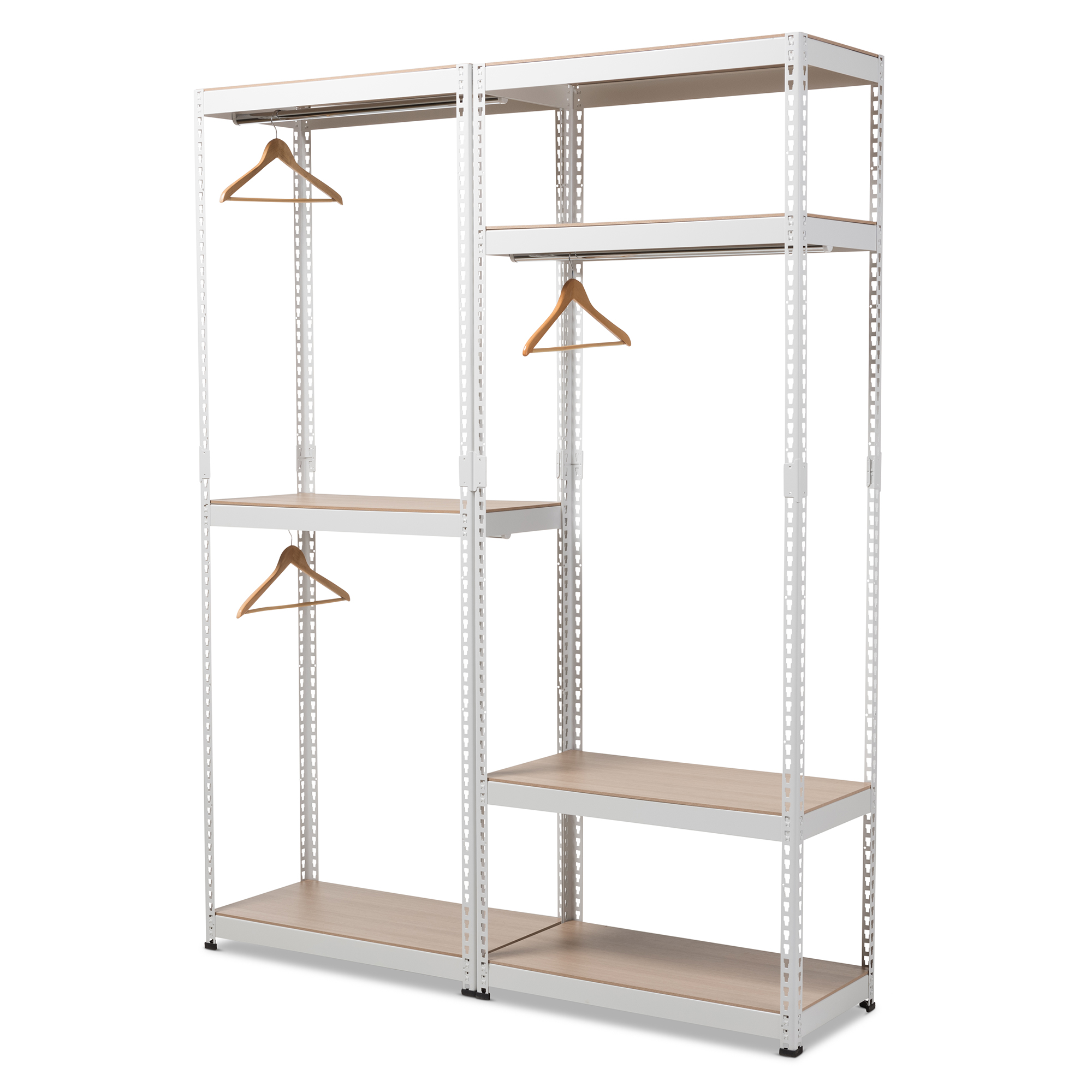 Baxton Studio Gavin Metal 7 Shelf Closet Storage Racking Organizer