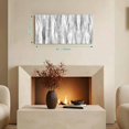 thumbnail image 4 of Vertical Paint Streaks Canvas Wall Art, Abstract Minimalist Gray White Gradients Wooden‑Stretched Canvas Print Artwork, Home Wall Decor for Living Room Bedroom Office 40"Lx20"W, 4 of 9