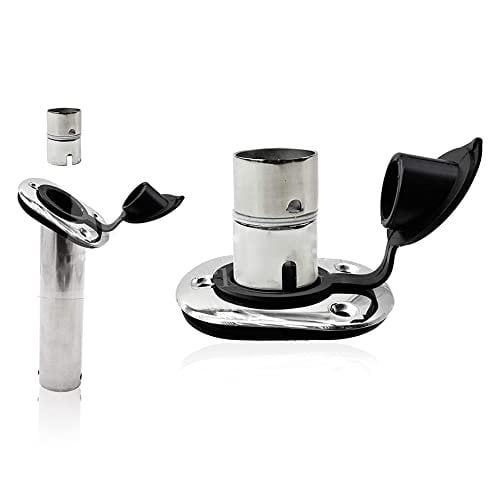 MARINE CITY Swivel Rod Holder, Heavy-Duty 316 Stainless Steel, Corrosion-Resistant, Easy to Clean, Smooth Line Flow  Ideal for Boat, Marine, Yacht Pack of 1