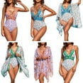 thumbnail image 6 of Baozhu Women's Deep V Neck One Piece Swimsuit Crisscross Back Tie One-Piece Swimwear Sexy Floral Printed Tummy Control Swimwear S-2XL, 6 of 6