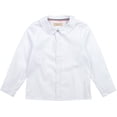 thumbnail image 4 of Leveret Kids & Toddler Girls Long Sleeve Uniform Cotton Dress Shirt White (Size 5 Years), 4 of 4