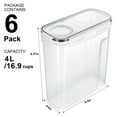 thumbnail image 6 of Sorbus 6 Pack Airtight Food Storage Dispenser Set for Beans, Pasta, Cereals, and More (4L/16.9 Cups), 6 of 7