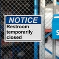 thumbnail image 6 of Weatherproof ANSI Restroom Closed Out of Order Sign (Restroom temporarily closed) 8 in" x 12 in" UV Resistant Indoor Outdoor Workplace Insdustrial Caution Danger Warning Sign, 6 of 7