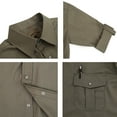 thumbnail image 3 of Coevals Club Men's Western Cowboy Long Sleeve Pearl Snap Casual Soild Work Shirts Kangaroo 9 Large, 3 of 3